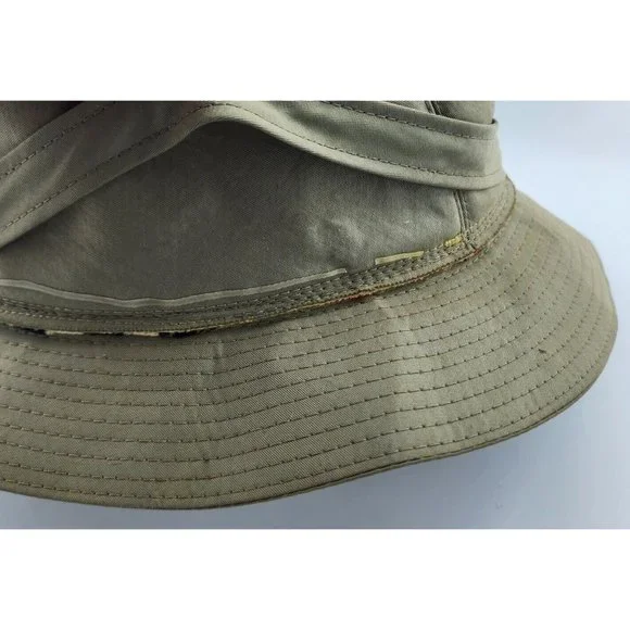 Burberry Women’s Classic Tan Fedora Bucket Hat Size 7.25 Nova Check SEE PICS